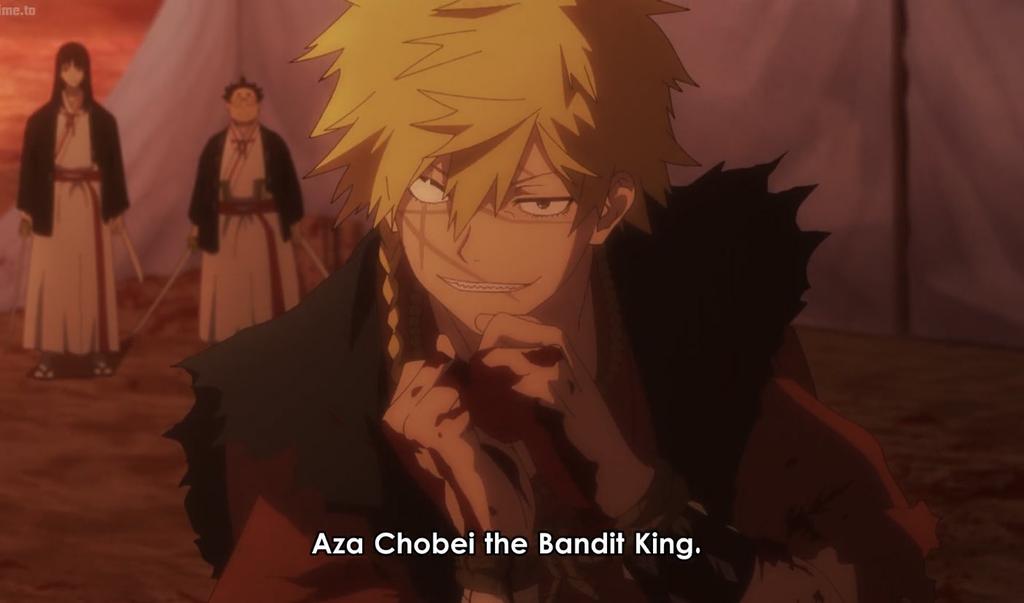 incorrect_jigo's tweet photo. Aza Chobe: Some of you may die, but that’s a sacrifice I’m willing to make.

#jigokuraku #HellsParadise https://t.co/syo9PVoXBp