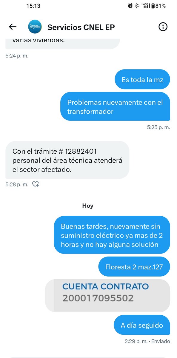 aastudilloa's tweet photo. Hoy el mismo problema con el transformador, que mal servicio q están dando https://t.co/JiBFup0Ig2