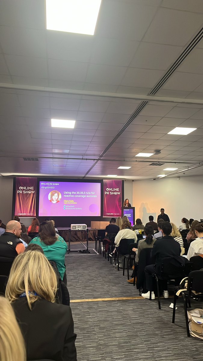 Had a fab day and saw some great talks at the <a href="/brightonseo/">brightonSEO</a> PR show today from <a href="/Clarabkelly/">Clara Kelly</a> <a href="/Uday_CloudNine/">Uday</a> <a href="/MaryOliviaHicks/">Mary Olivia Hibberson (née Hickey)</a> and more 🙌🏼👏🏼