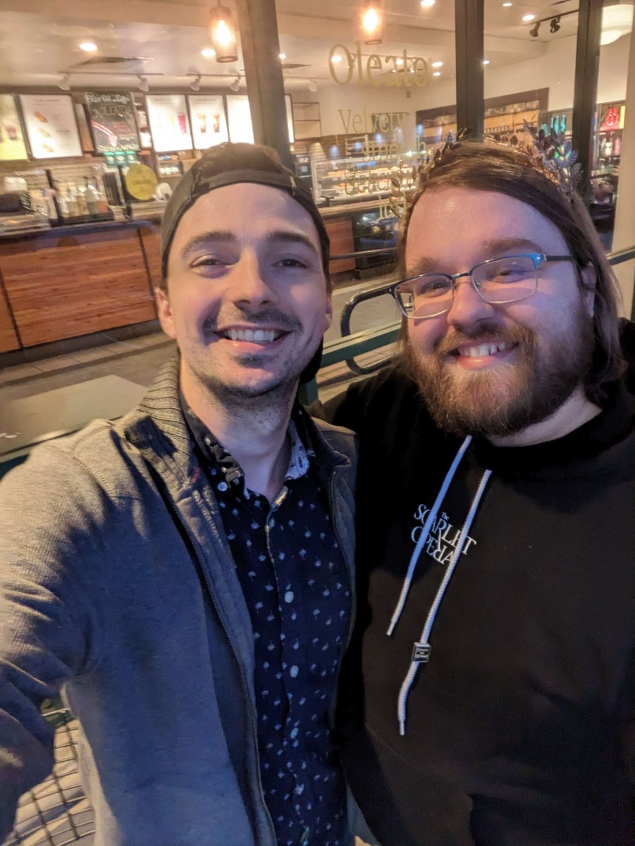 IsacohTV's tweet photo. Was so awesome to finally meet Corwyning in person this past week! What a delight to share a pink drink with one of my longest twitch friends! https://t.co/OP5k8rtQXG