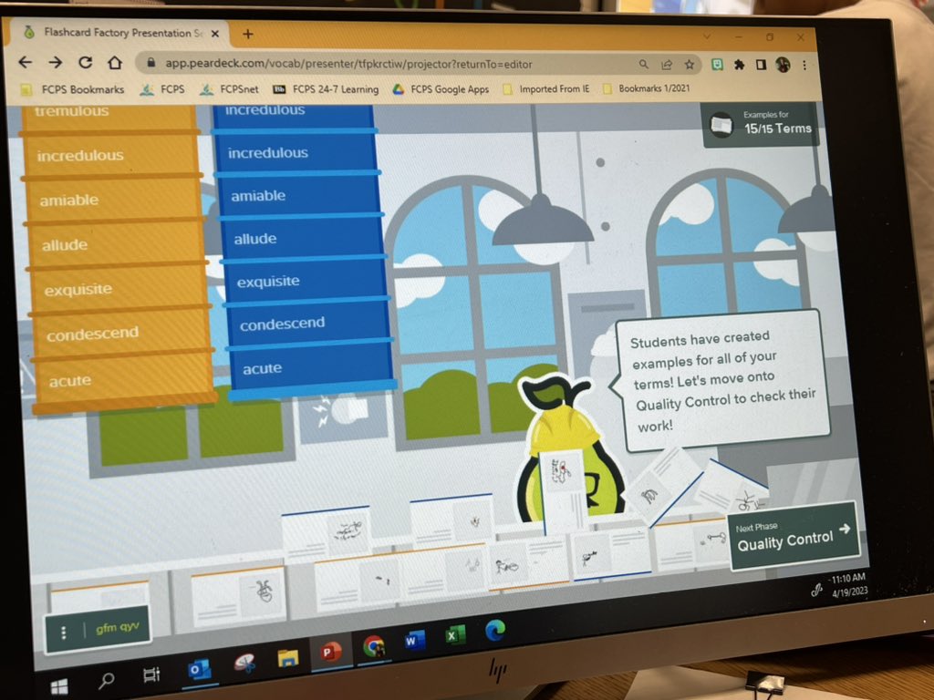 MrsSniffinPTES's tweet image. Had so much fun using @PearDeck flash card factory to review our Caesar’s English words! What an engaging way to study our words! Partners did an awesome job #communicating and #collaborating to create their cards. @PoplarTreeES @fcpsnews @FCPSR5 @FcpsPOGPOL