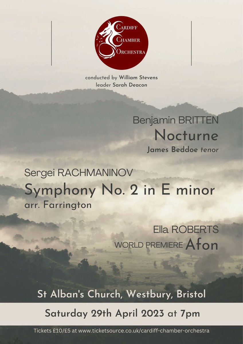 jmbeddoe's tweet photo. Now straight on to another new work: Britten’s ‘Nocturne’ with @ChamberCardiff and @WillStevens4693 on Saturday 29th April. Can’t wait! https://t.co/E6PyTDRniR https://t.co/oRw2nnNn5w