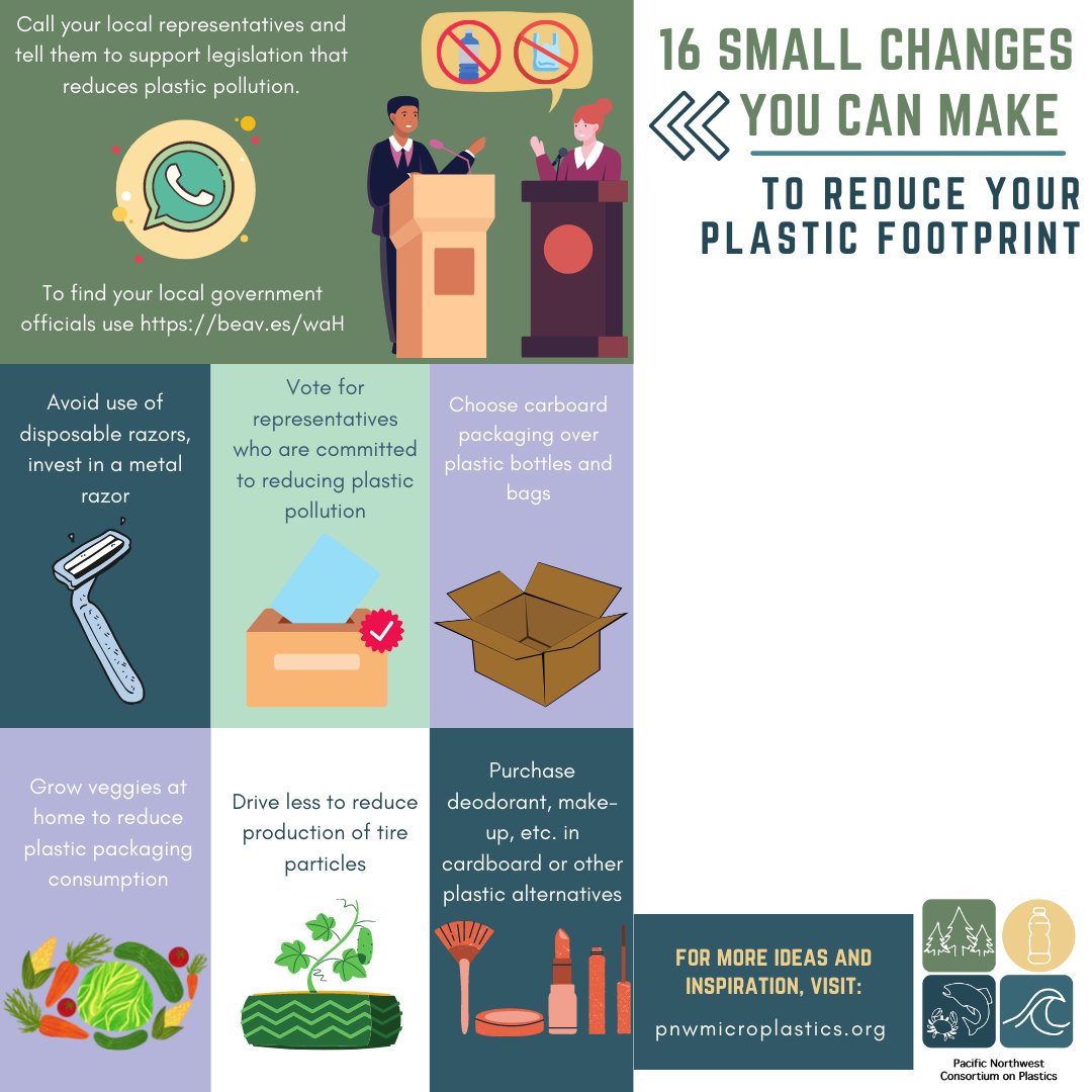 pnwmicroplastic's tweet photo. Earth Day is this Saturday, April 22nd! There are countless ways that you can make a difference in your community.
Need inspiration? Look at these 16 small changes you can make to reduce your plastic footprint!
Get started today!
#EarthDay2023 #everylittlebit #plasticfree https://t.co/JCJuT1zUSc