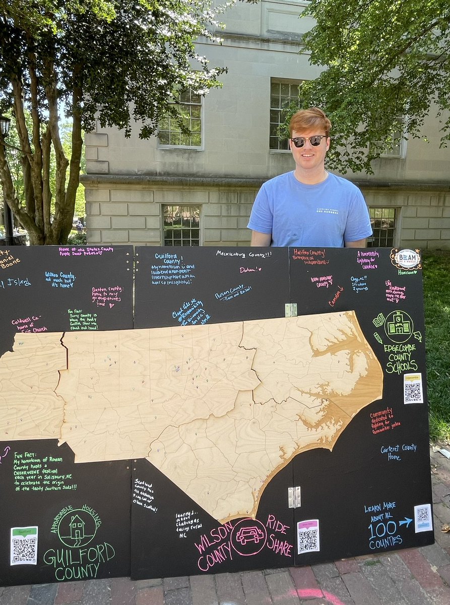Thank you to all of the students who stopped by to help add some creative flair to our BeAM Maker space map of NC today, our part of the Arts Everywhere Day 2023! Learn more about student engagement with this initiative, all about service to our state: unc.live/41CAHrD