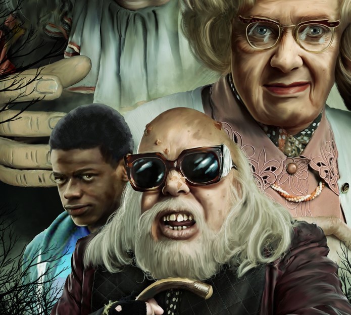 Finished Psychoville piece with a few closeups, absolute labor of love dedicated to @ReeceShearsmith @SP1nightonly @bbc #danielkaluuya @Dawn_French #imeldastaunton