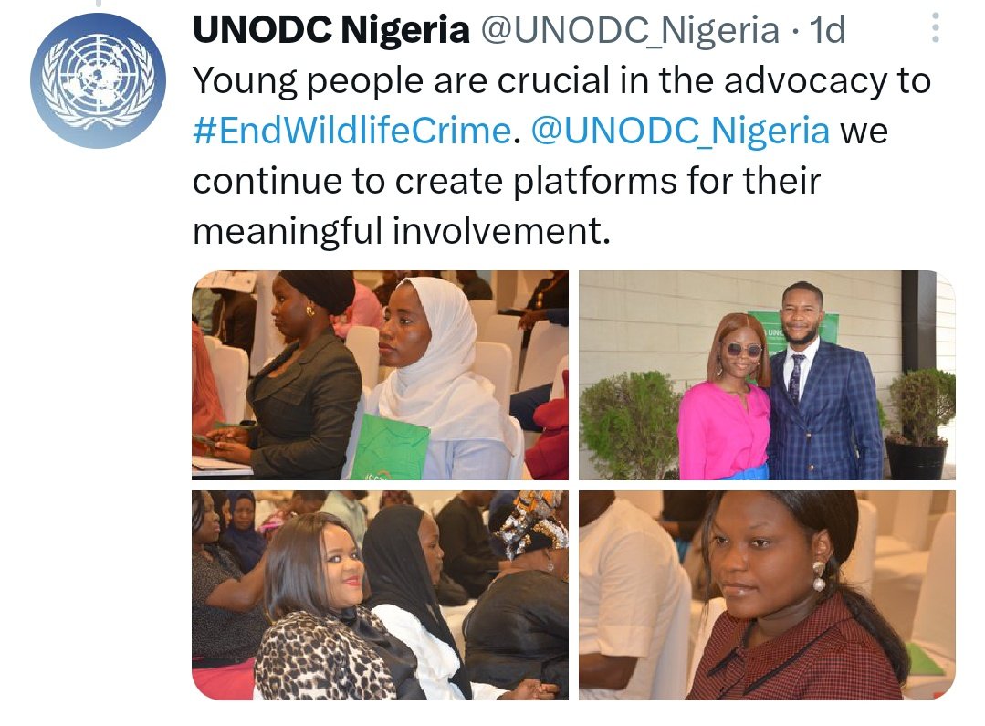 Yesterday,@UNODC_Nigeria & partners launch #ICCWC Forest Crime Analytic Toolkits. I participated as a youth delegate. 

We must join hands with the nation to safeguard our environment, educate others & advocate against wildlife and forestry crime.
#TogetherAgainstWildlifeCrime
