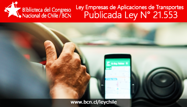 LeyChile's tweet photo. Publicada Ley 21.553. Regula a las aplicaciones de transporte remunerado de pasajeros y los servicios que a través de ellas se presten #LeyEAT
Disponible en https://t.co/gtUo7BoLBY
Historia de la Ley https://t.co/sZT2mbL4pb https://t.co/7YOvJa8pi4