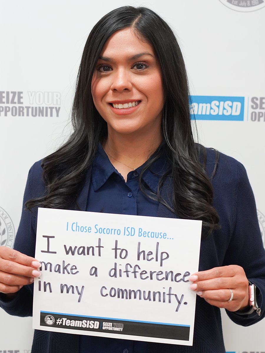 #TeamSISD is proud to announce Melissa Parada as a Library Aide at @Butler_ES. Welcome to @SocorroISD! Congratulations!