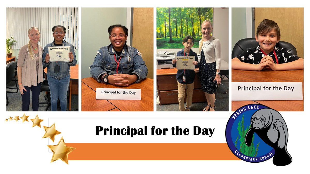 SpringLakeSCPS's tweet image. It&apos;s awesome to see so many students saving up their Manatee Money to earn Principal for the Day! 🍎