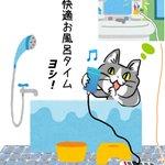 コンセントが無い!お風呂場で延長コードを使ってしまう現場猫!