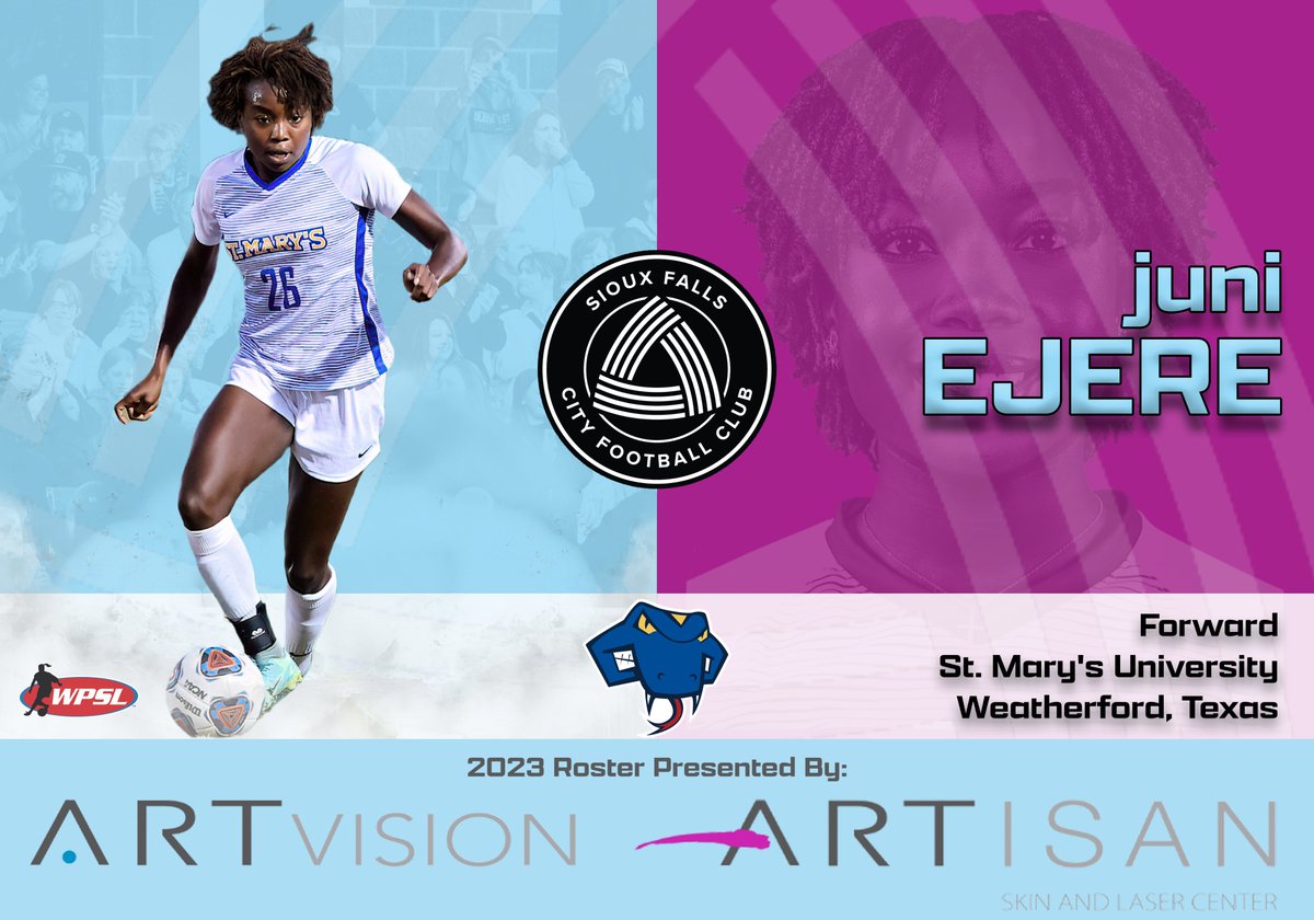 Join us in welcoming @QueenMeese to the SFCFC family for the summer! Juni comes to us from Texas and @StMUwsoccer and will be a contributing force on our front line 😤 #WeAreSiouxFallsCity 💙💜