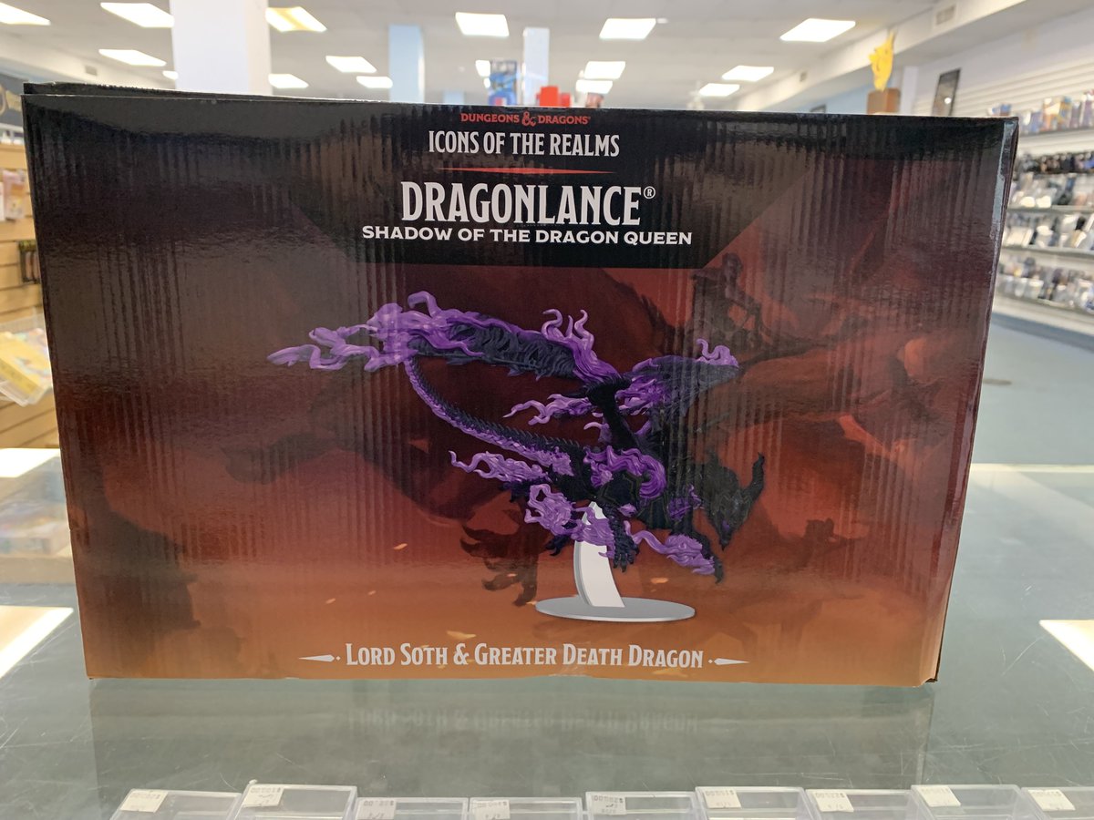 Dream_Wizards's tweet photo. Dream Wizards has received the new D&amp;D: Icons of the Realms Sand &amp; Stone booster packs and Wyvern. Also in today is the Mimic Colony and the massive Lord Soth &amp; Greater Death Dragon mini. #dnd https://t.co/WJRRosvqtu