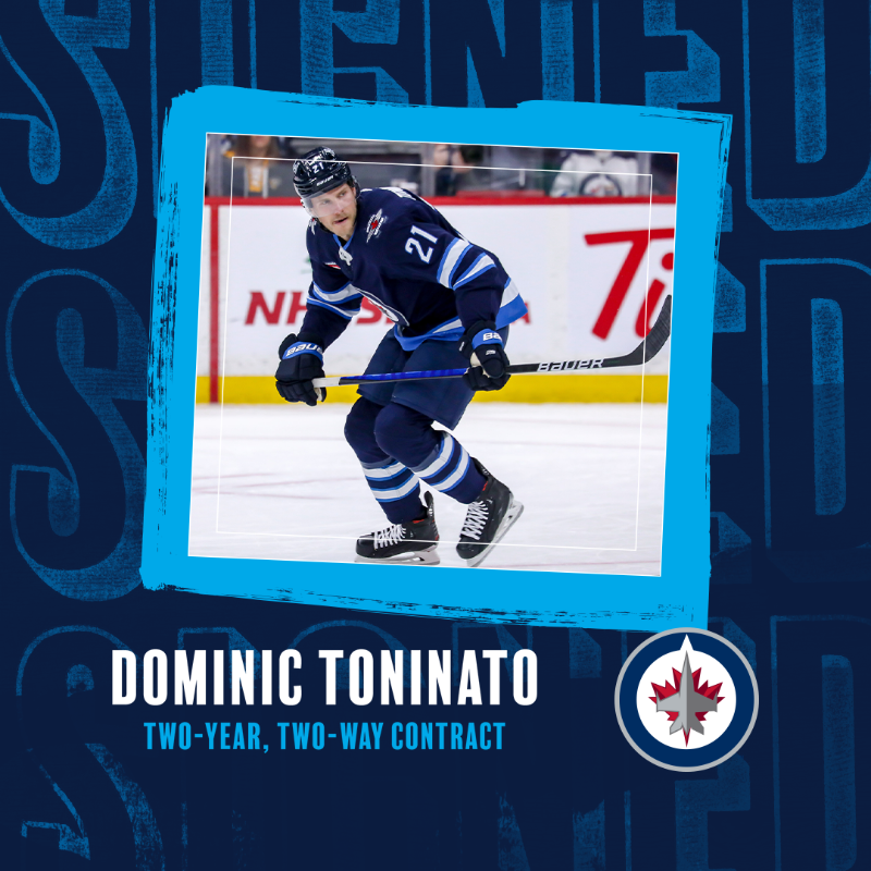 NHLJets's tweet photo. Dominic TWOninato! ✌️