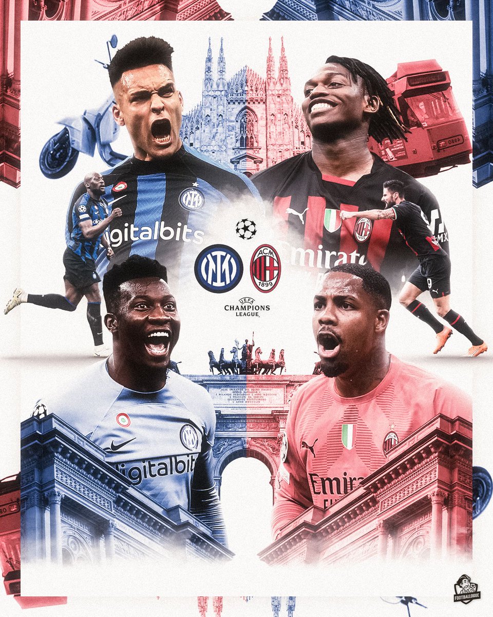 Footballogue's tweet photo. Préparez vos costards : on aura droit au derby de la Madonnina en demi-finale de Ligue des Champions ! 🇮🇹🤩

INTER MILAN 🆚 AC MILAN https://t.co/d1n814owcS