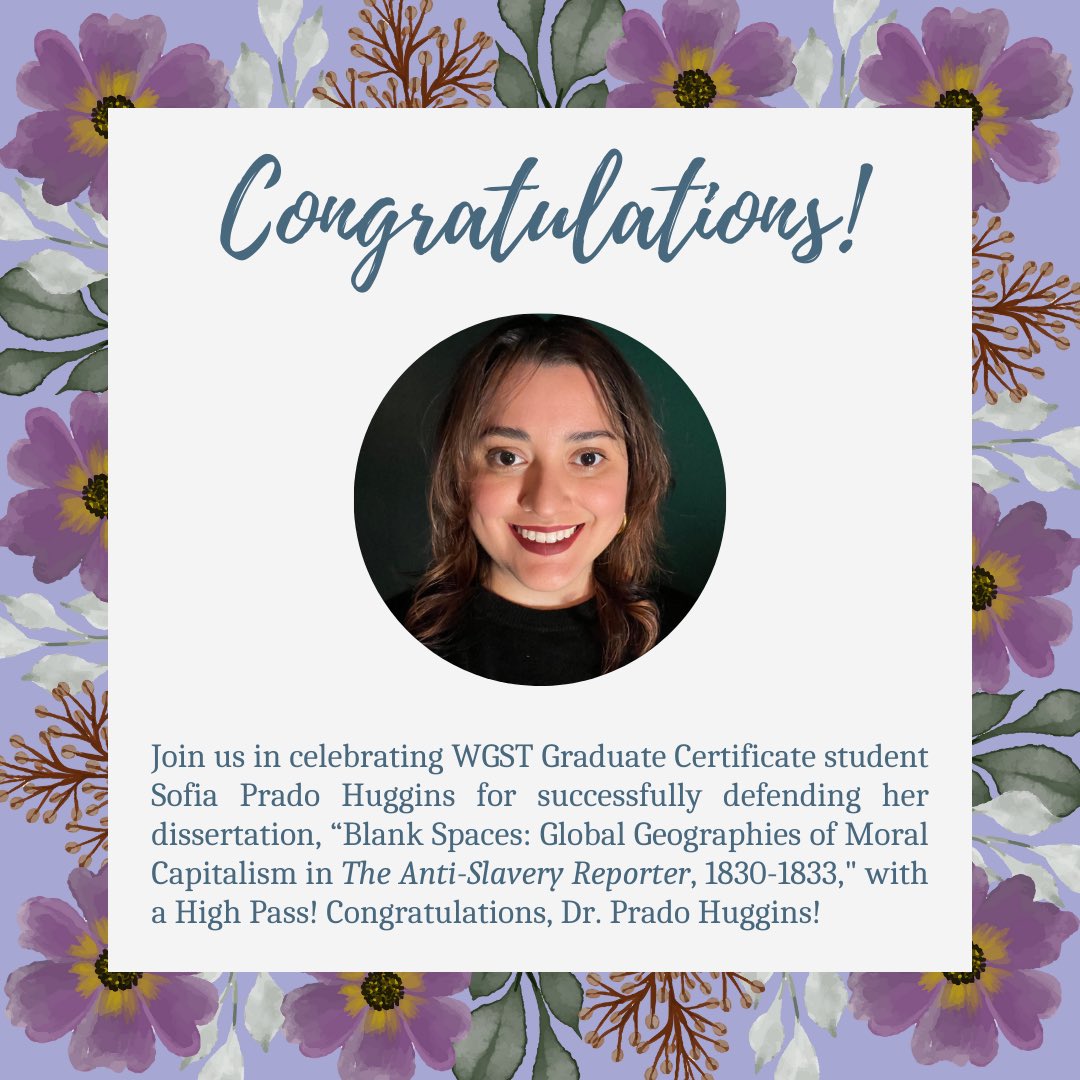 TCUWGST's tweet photo. Congratulations to our WGST Graduate Certificate students on successfully defending their dissertations! https://t.co/jUF3PT6xOH
