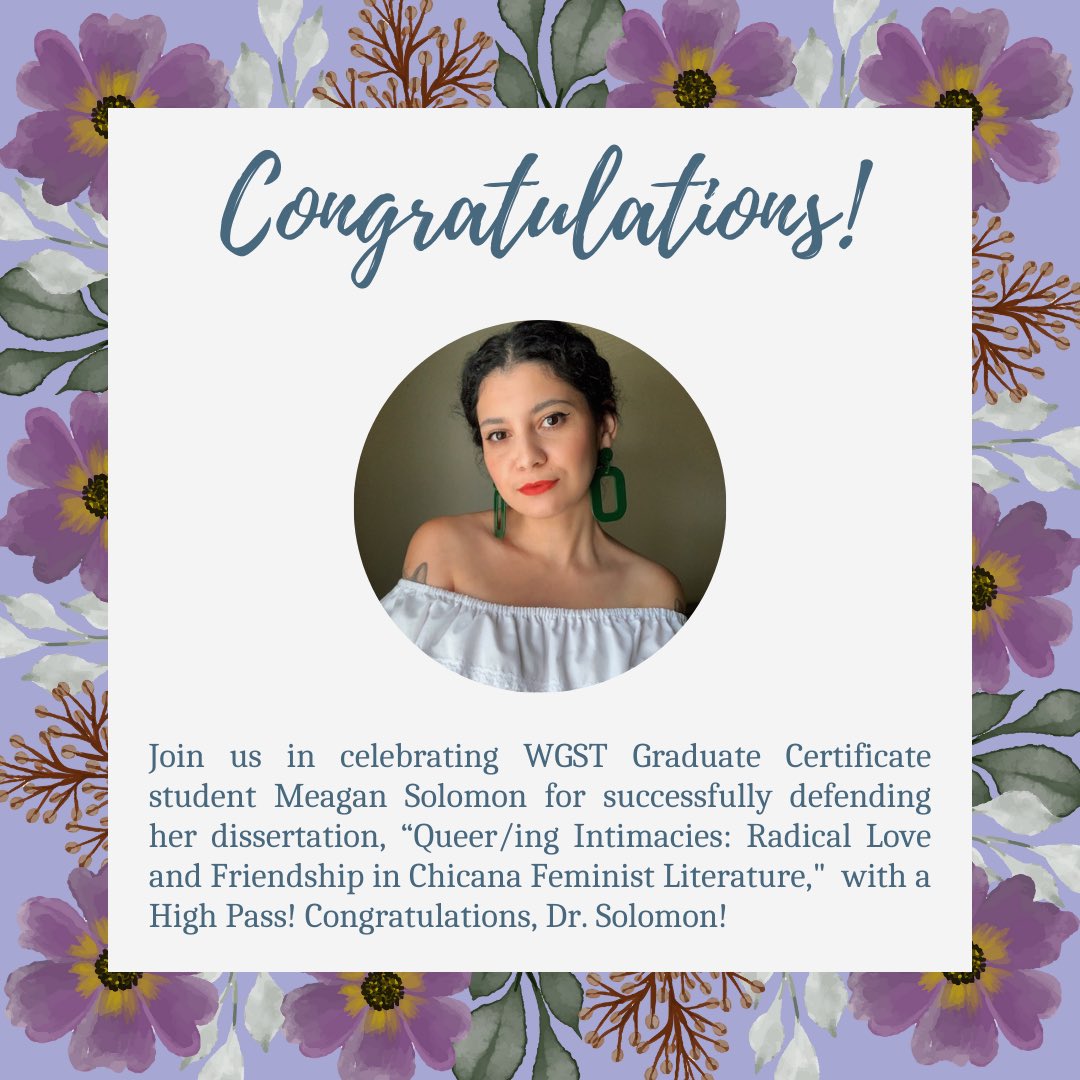 TCUWGST's tweet photo. Congratulations to our WGST Graduate Certificate students on successfully defending their dissertations! https://t.co/jUF3PT6xOH