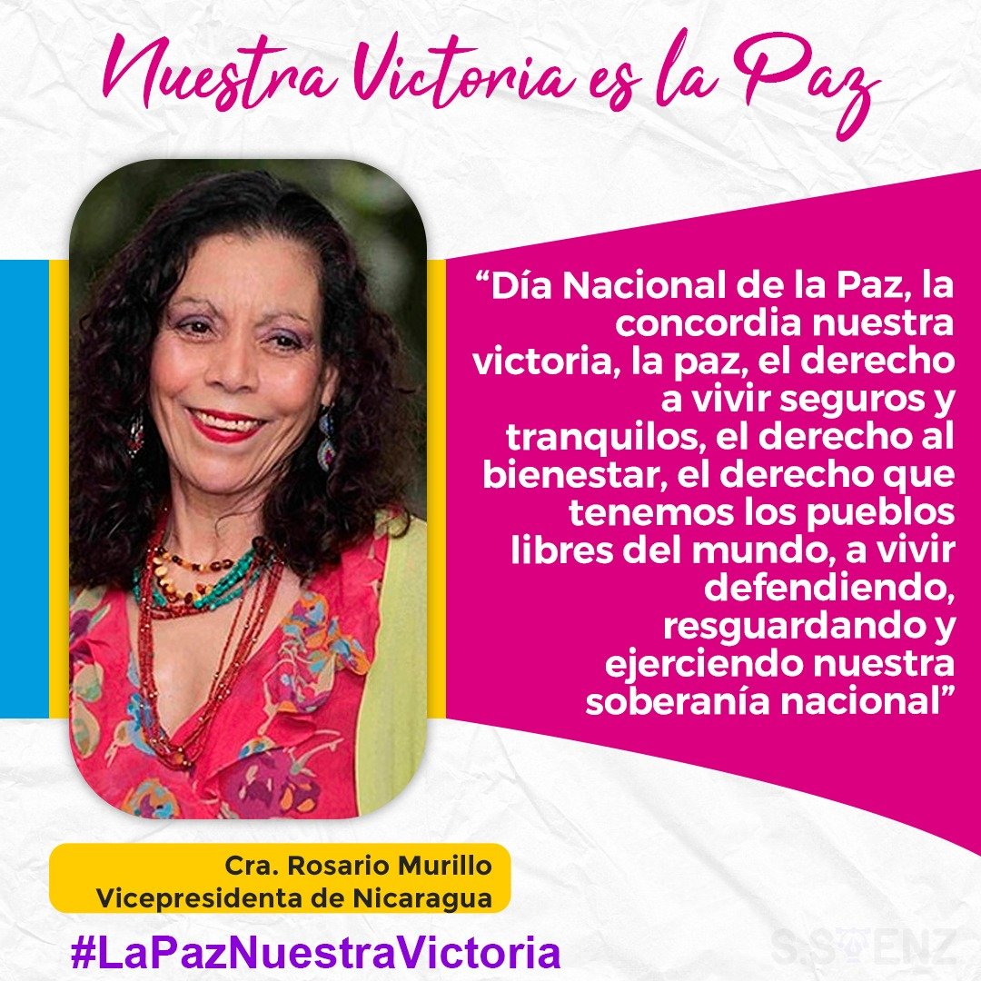 Foto de Bernarda López porque La Paz tiene rostro de Mujer, de Amor, Patria y Dignidad.
Rosario  y Daniel líderes que conducen a los Nicaragüenses en Victorias y más allá. 
#LaPazNuestraVictoria 
#León Revolución