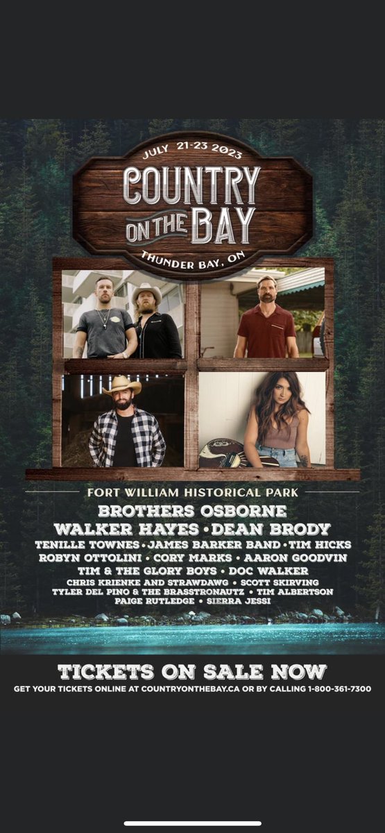 Looking forward to playing to my #Hometown crowd. Thanks for including me in this great line-up #CountryontheBay