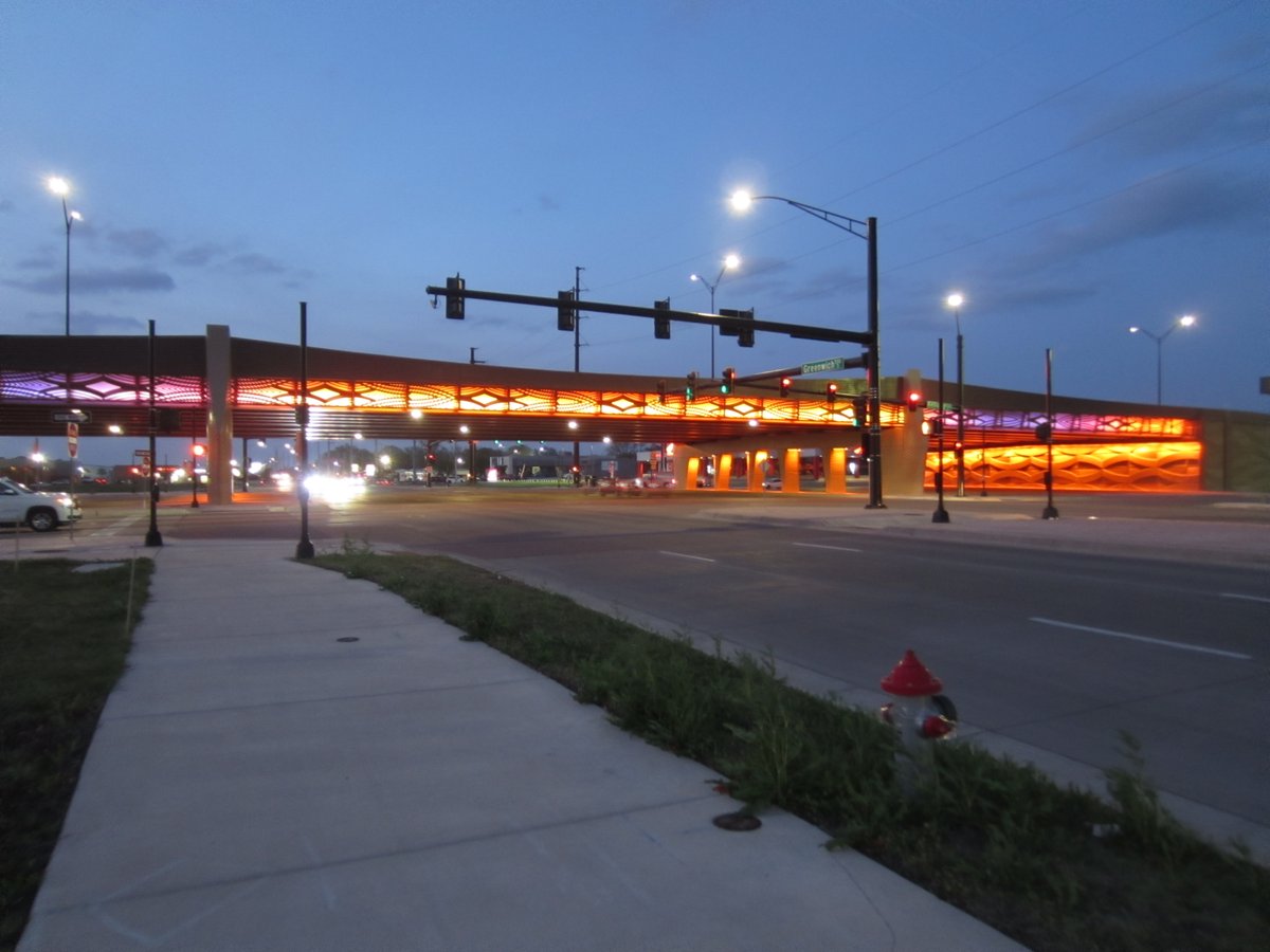Thanks <a href="/CityofWichita/">City of Wichita</a>
for showing your support and going orange for National Work Zone Awareness Week on Go Orange Day. The lights are at U.S. 54 at Webb and U.S. 54 at Greenwich. We are all responsible for wok zone safety. #GoOrangeDay #GiveEmABrake #NWZAW