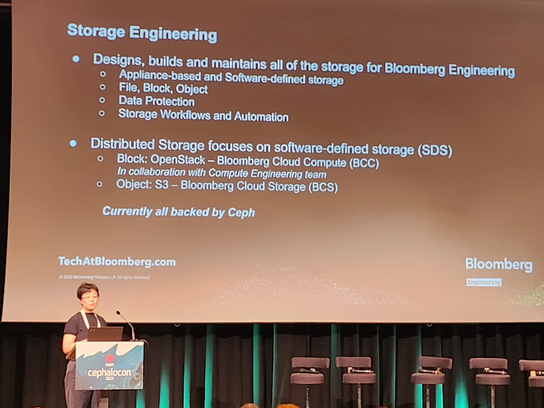 TechAtBloomberg's tweet photo. Our #Storage Engineering team had a busy couple of days discussing @Bloomberg's usage of @Ceph at #Cephalocon 2023 in Amsterdam. Here's a look at some of the things they were up to at the conference earlier this week!

#Ceph #opensource https://t.co/EheHkBCLz7