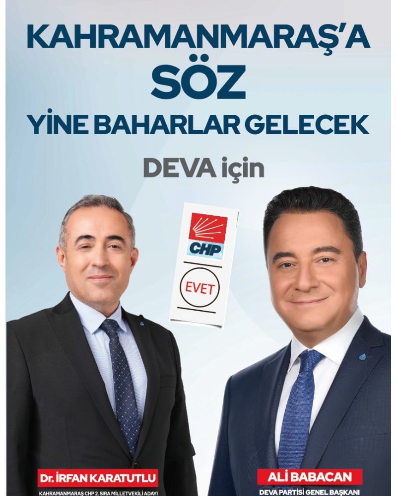 Kahramanmaraş'ıma Söz Yine Baharlar Gelecek.

#BirleşeBirleşeKazanacağız