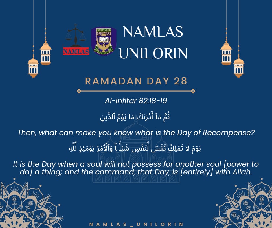 UnilorinNamlas's tweet photo. #RamadanMubarak
#RamadanDay28
#NAMLASUNILORIN https://t.co/tSDHsxjwdu