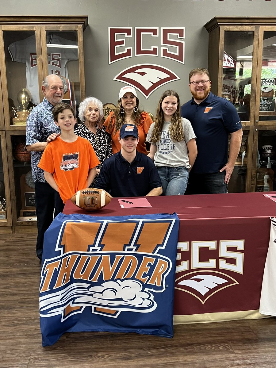 ECSAthletics's tweet photo. Touchdown, Xander Carroll! 🏈🎉Join us in congratulating Xander Carroll on his signing to play football at Wheaton College! We can't wait to see you dominate on the field! #GoEagles
@wheatonfb #LetsRoll #NoRegrets #ForChristandHisKingdom https://t.co/5SGPBfG6HD