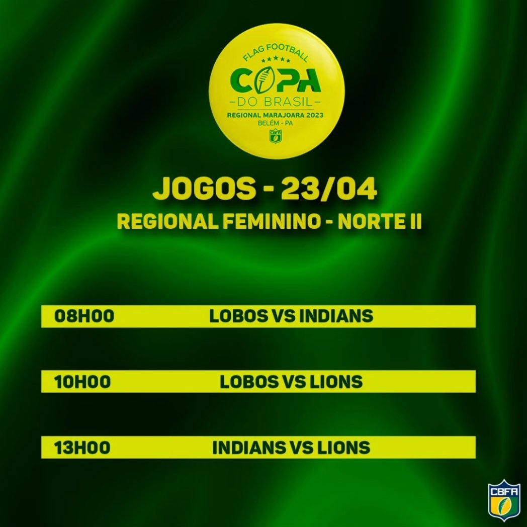 Neste fim de semana teremos o Regional Feminino Norte II - Marajoara!

Confira quais são as equipes participantes e os horários dos jogos deste fim de semana!

Boa sorte a todas as equipes participantes!