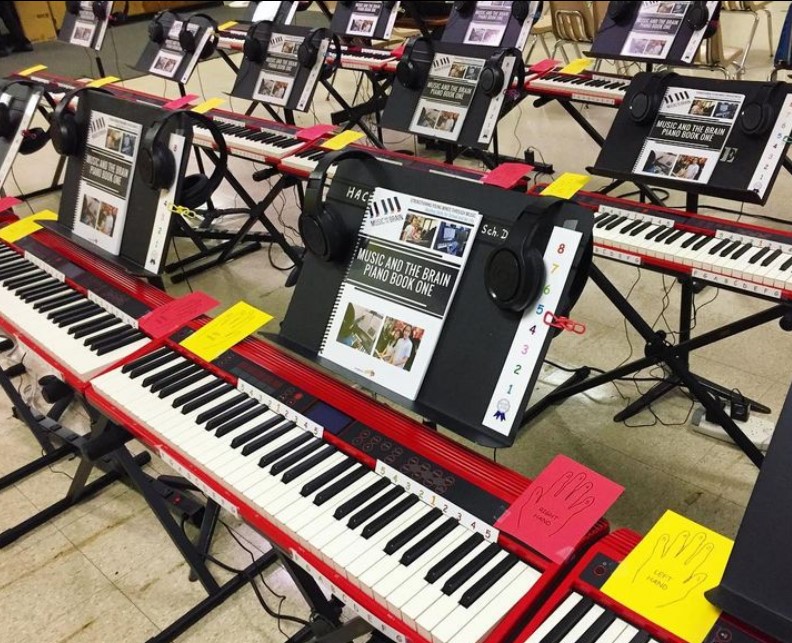 matbprogram's tweet image. Fun Fact: Qualifying Music and the Brain partner schools are provided with a full keyboard lab for piano instruction. Students enjoy the emotional, cognitive, and fine motor benefits of playing the piano as part of their school day. #TeachingPiano