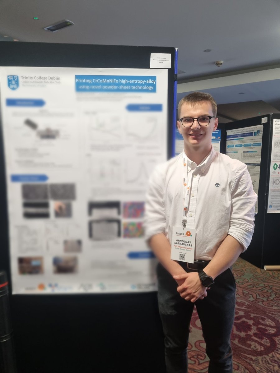 Arnie (@additivearnie1) on Twitter photo Attended the #AMBERConf23 where I shared insights in utilising a novel additive manufacturing approach to demonstrate good printability in high entropy alloy. Good conversations and new ideas to try out! <a href="/CDT_ACM/">CDT_ACM</a> Attended the #AMBERConf23 where I shared insights in utilising a novel additive manufacturing approach to demonstrate good printability in high entropy alloy. Good conversations and new ideas to try out! <a href="/CDT_ACM/">CDT_ACM</a>