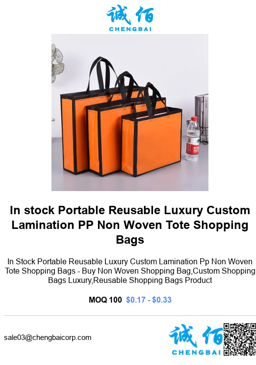 Deanchen0708's tweet photo. https://t.co/aGklV7gxUF
In stock Portable Reusable Luxury Custom Lamination PP Non Woven Tote Shopping Bags
In Stock Portable Reusable Luxury Custom Lamination Pp Non Woven Tote... https://t.co/UFvP8qBgnA
