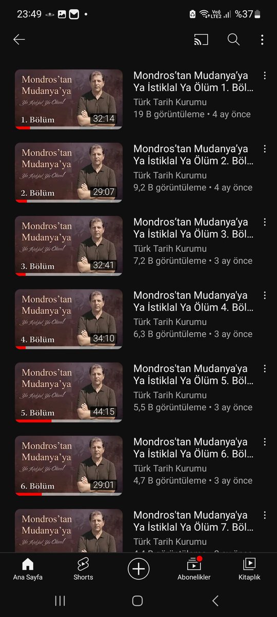 Millî Mücadele'nin öyküsünü sahada, olayların geçtiği mekânlarda anlattığımız MONDROS'TAN MUDANYA'YA: 
YA İSTİKLÂL YA ÖLÜM belgesel serimiz Türk Tarih Kurumu youtube sayfasında.
Serinin tamamına aşağıdaki linkten ulaşabilirsiniz 👇
youtube.com/playlist?list=…
<a href="/ttkgovtr/">Türk Tarih Kurumu</a>
