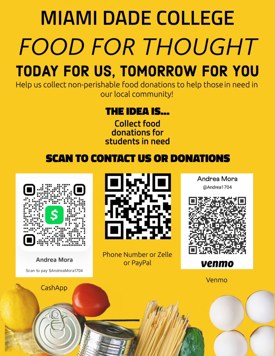 LyHbest's tweet photo. Please help us with some donations for the Food Pantry at MDC.
It's for all of our college students! https://t.co/yWGq5VwZlm