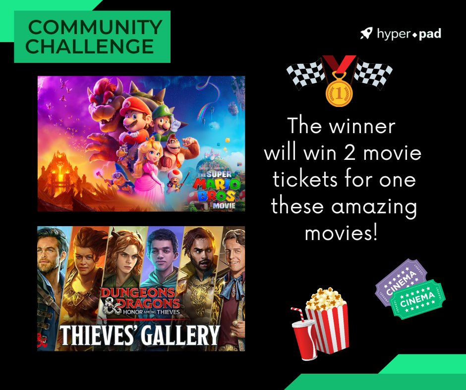 hyperPadApp's tweet photo. Let the community challenge begin ! Who will make the best game? Winner will earn 2 movie tickets for either @DnDMovie or the @supermariomovie 💚 #hyperchallenge #hyperpad #game #challenge #movie #DungeonsAndDragonsMovie #SuperMarioMovie #MarioMovie #MarioBros #dungeonsanddragons https://t.co/xTcdLaXkas