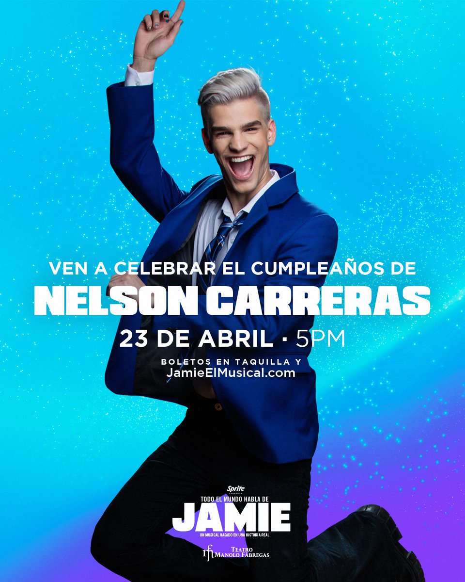¡Te invito a mi fiesta de cumpleaños! 🎂 

Nos vemos el domingo 1:00 pm y 5:00 pm 

Compra tus boletos en goliiive.com/jamieelmusical y en taquilla. 👠✨

Recuerda que pagando con tarjetas Santander en taquilla contarás hasta con 12 MSI y hasta 5% de cashback.
