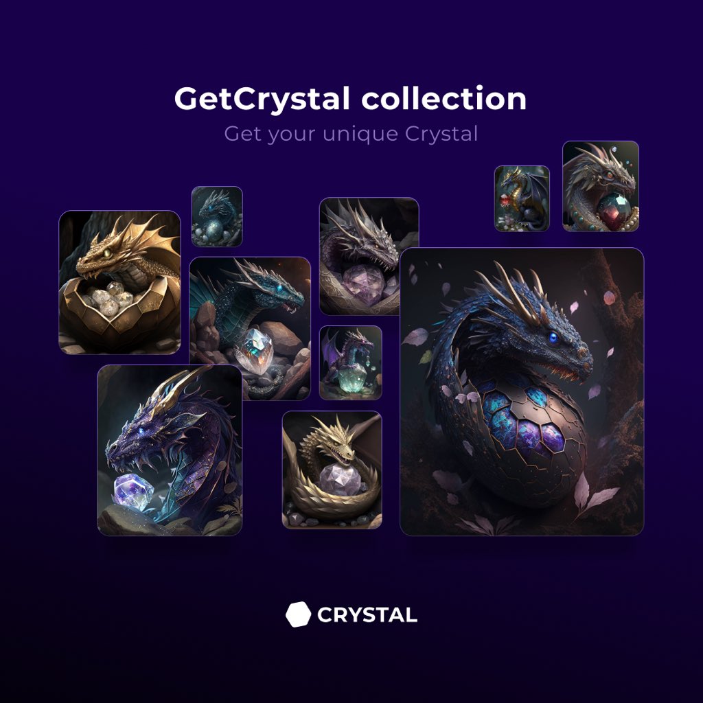 GetCrystalORG's tweet photo. We are glad to present to you GETCRYSTAL COLLECTION!

- The tokens that will be placed on GetCrystal will give bonuses and access to closed lunch collections, etc.
- 10 of tokens will be awarded to winners of our quests on https://t.co/9KuJkvmPup and https://t.co/4LbNGzotGF. https://t.co/KJ5AljH2ZI