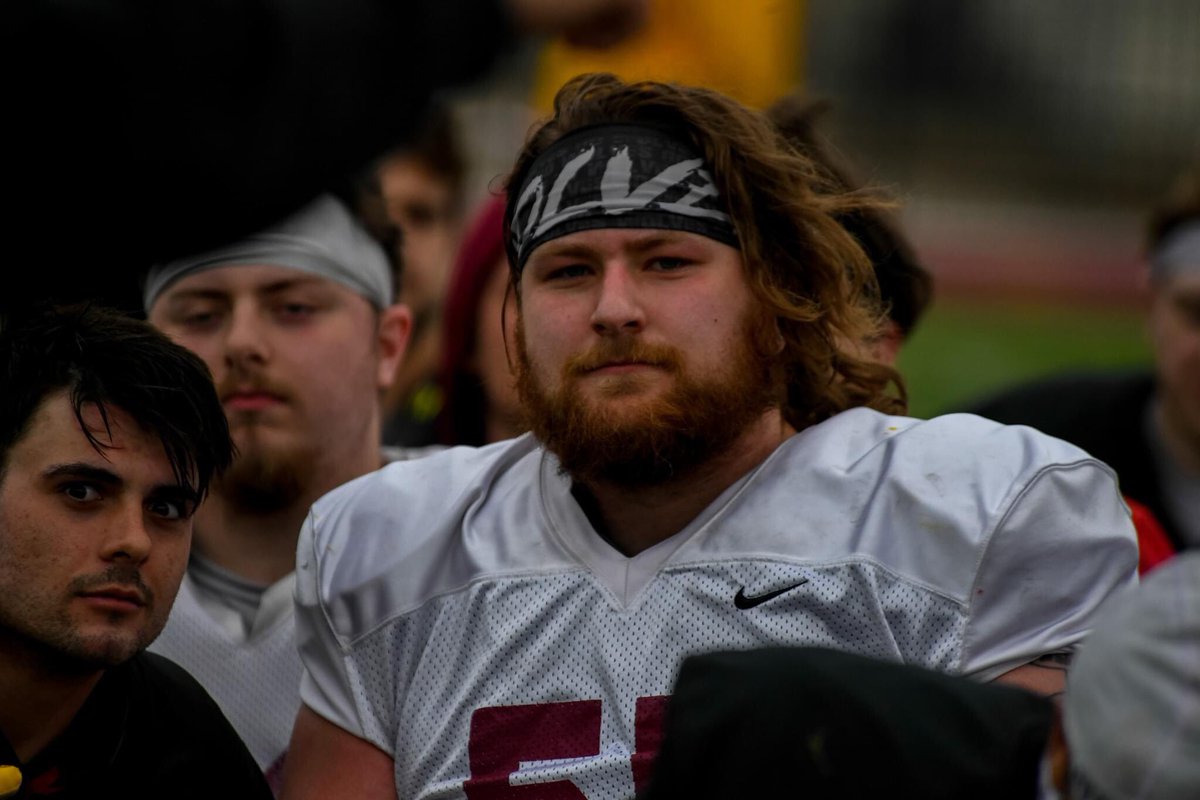 CoachRoyWCU's tweet photo. Big Jake Oliphant is back!!! This big man loves the physical nature of the game of football and brings some old man leadership to OL unit!!!! @JakeOliphant2 @NSUWolves_FB https://t.co/bpG046mp1N
