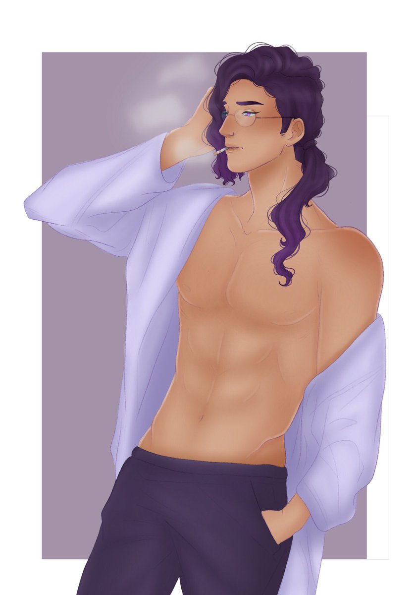 ghost_asthma's tweet photo. Shina, a god of death and a hot doctor 😤 
Man loves a good malpractice.

Shina belongs to @RoyalTreeArt 💜 (He also doesn’t look like this anymore)

#characterdesign #ocart #digitalart https://t.co/cejgcfZTrF