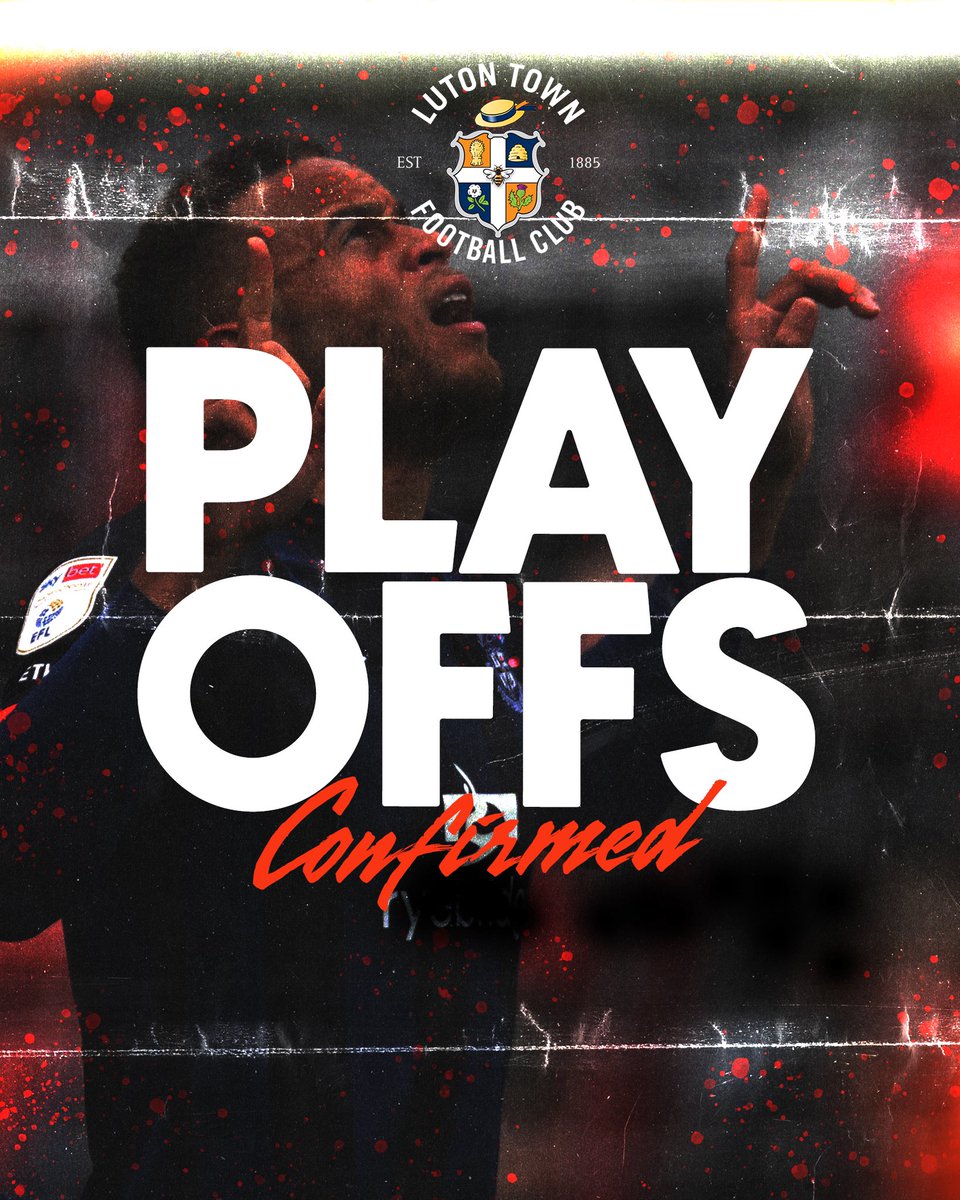 wearelutontown's tweet photo. PLAY-OFFS CONFIRMED 👊🏼🎩 https://t.co/X3XZgVoTmy