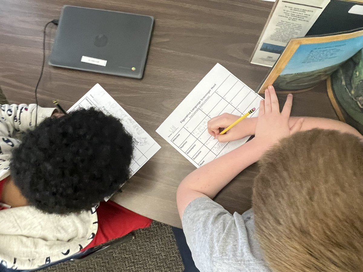 WronkoHamed5th's tweet photo. Schoolwide Poetry…. Author’s Writing techniques and searching for examples with a friend. Loved how engaged and excited they were @MtView07836 @mrobinson322 @JOlsyn1109 https://t.co/jXcKyIIaau