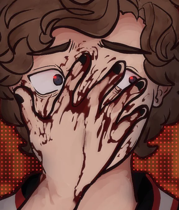 //blood in 3rd My hands always need to have nail polish  