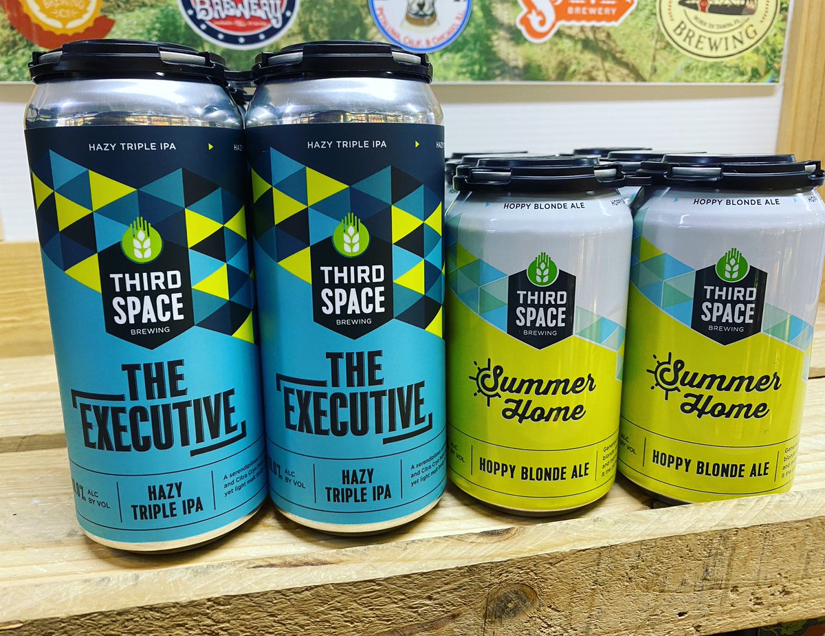 HarleysLiquor's tweet photo. The Executive- Hazy Triple IPA
Summer Home- Hoppy Blonde Ale
🌞🏠

@thirdspacebrews 

#wibeerwednesday #beergoals #wibeer #craftbeer #newbeer #goodbeer #localbeer #beeroclock #thirdspacebrewing https://t.co/fKN2rAXgmz