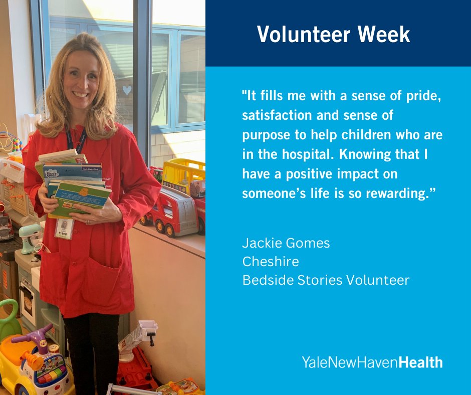 YNHH's tweet photo. This week is Volunteer Week and @YNHH volunteers are sharing their #WhyIDoIt stories.
To learn more about volunteer opportunities, visit https://t.co/z0crAKMYBI. https://t.co/8LiPXz2wX9