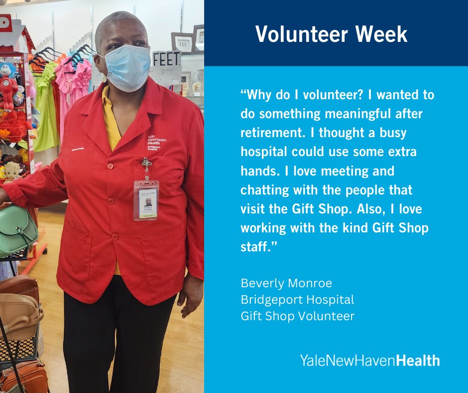 BPTHOSP's tweet photo. This week is Volunteer Week and @BPTHOSP volunteers are sharing their #WhyIDoIt stories.
To learn more about volunteer opportunities, visit https://t.co/E9F22sTORL. https://t.co/fLOtz7EIdg