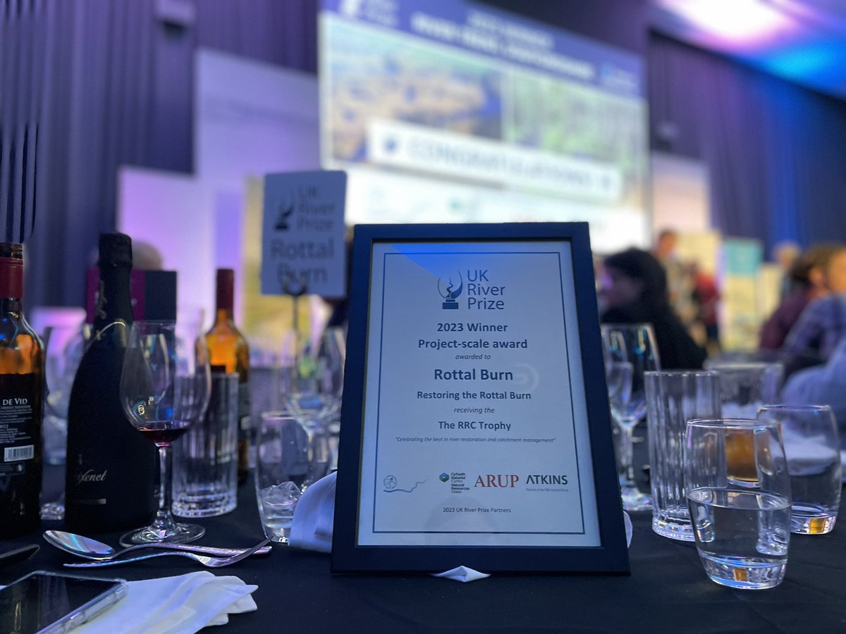 SpeyCatchment's tweet photo. We’re beyond delighted for the #RottalBurn team for winning the @UKRiverPrize 2023.

Well done @Southesknews and @Southesknews and @EsksBoard!!!

#RRCconference @The_RRC https://t.co/3LPl3iHsts