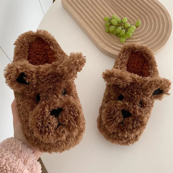JyliLap's tweet photo. fluffy bear slippers https://t.co/HZ4G97CLRs