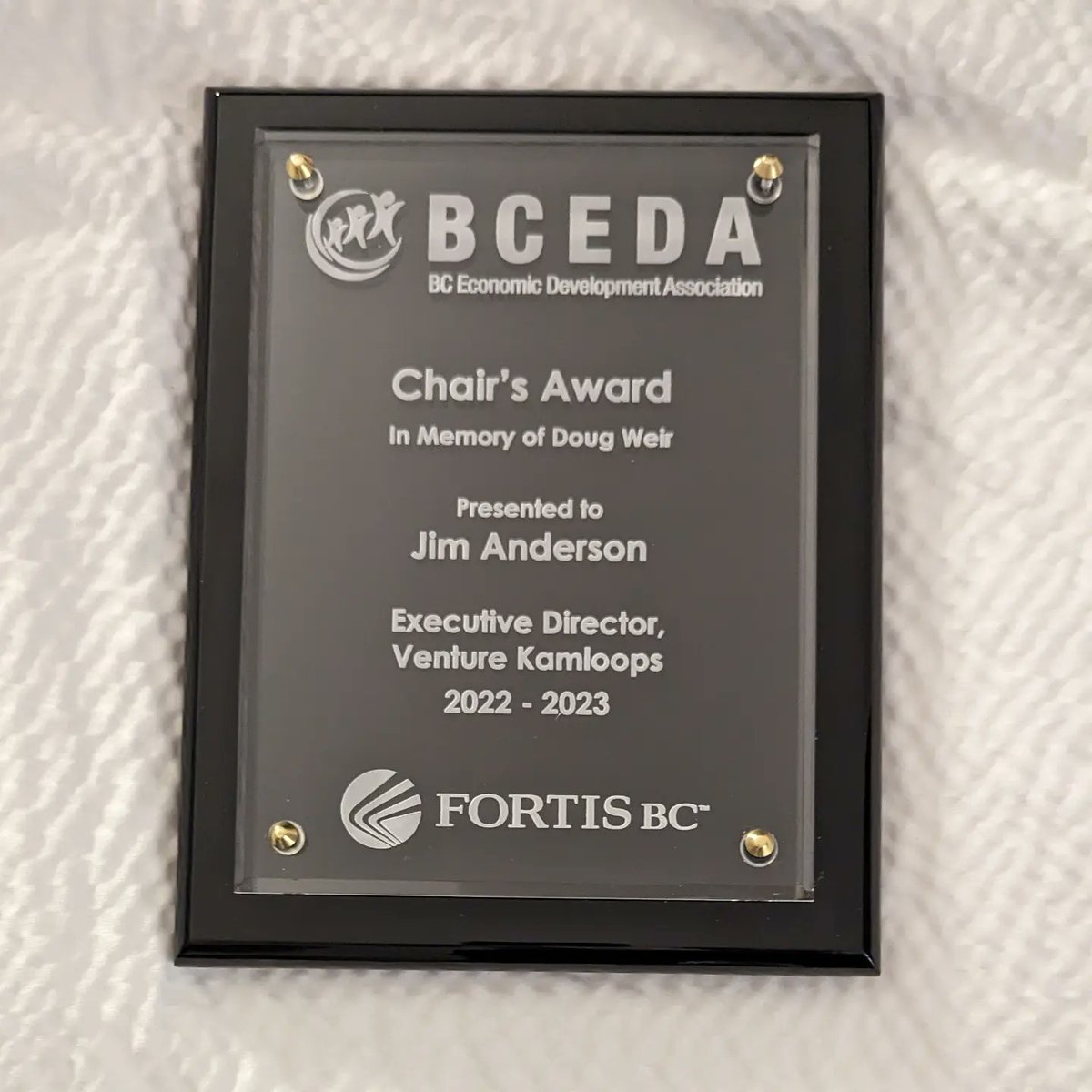 Jim Anderson (@chooch0728) on Twitter photo Shameless self-promotion.. ? Probably. But I really wanted to say thank you to <a href="/economicdev/">Cristina Canazares</a> Board Chair Amy Reid for the humbling, unexpected honour. And thank you to <a href="/VentureKamloops/">Venture Kamloops</a> team members, both past and present, for making all we accomplish possible. Thanks everybody! Shameless self-promotion.. ? Probably. But I really wanted to say thank you to <a href="/economicdev/">Cristina Canazares</a> Board Chair Amy Reid for the humbling, unexpected honour. And thank you to <a href="/VentureKamloops/">Venture Kamloops</a> team members, both past and present, for making all we accomplish possible. Thanks everybody!