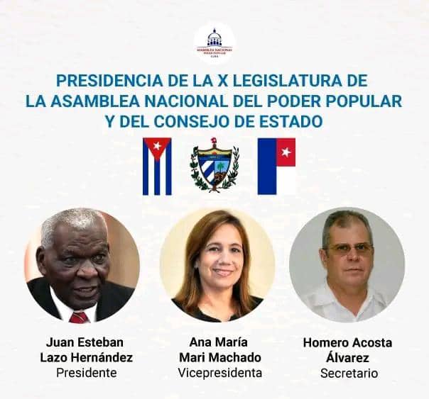 Con 459 votos, el 97,66% del total de diputados que integran la #AsambleaDelPueblo resultó ratificado como presidente de la República de #Cuba <a href="/DiazCanelB/">Miguel Díaz-Canel Bermúdez</a>. Con 439 votos, el 93,47% del total de diputados, fue ratificado como vicepresidente <a href="/SalvadorValdesM/">SalvadorVM</a>.