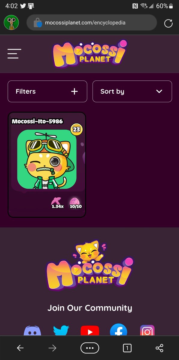 Ali96994276's tweet photo. Checking out the new encyclopedia for Mocossi Planet and i'm impressed with the updates! It tracks the level, farming bonus, and breed count for your Mocossi NFT's!!! #nft #Mocossiplanet #newencyclopedia #cardano #NFTGame https://t.co/FKu2Iu5stP