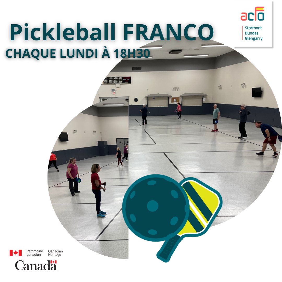 ACTIVITÉ
Le Pickleball FRANCO est une activité offerte par l'ACFO SDG qui connait un franc succès ! 
Et vous ? Jouez-vous au Pickleball ?